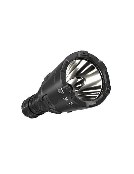 Linterna de mano ligera SRT6i efecto estroboscópico 2100 lúmenes y 510 metros alcance, incluye anillo táctico IP68