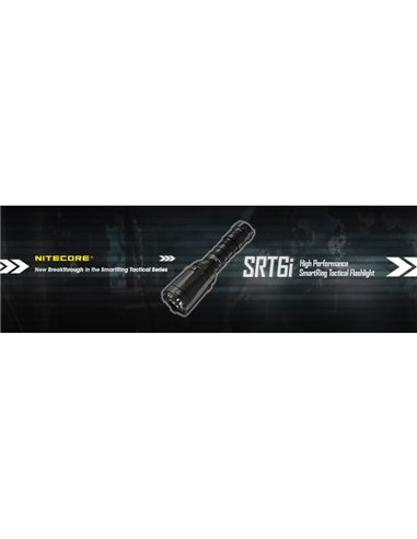 Lampe torche légère SRT6i avec effet stroboscopique, 2 100 lumens, portée de 510 mètres, anneau tactique inclus, IP68