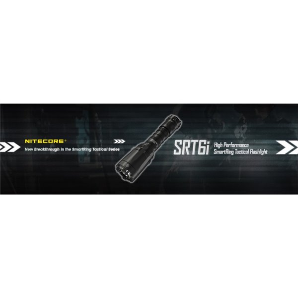 Lampe torche légère SRT6i avec effet stroboscopique, 2 100 lumens, portée de 510 mètres, anneau tactique inclus, IP68