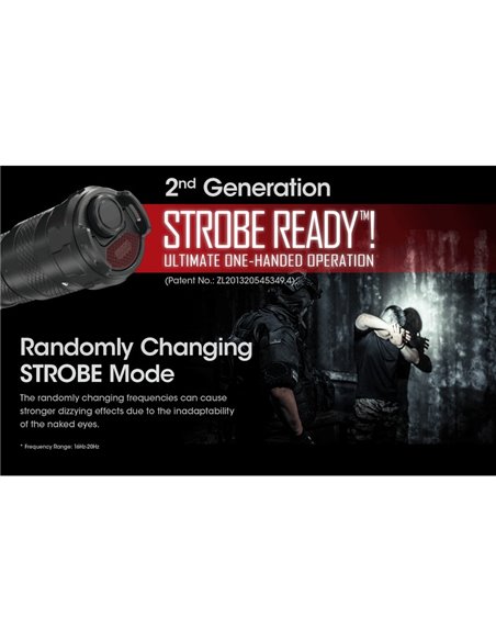 Lanterna portátil leve SRT6i com efeito estroboscópico, 2100 lúmens, alcance de 510 metros, inclui anel tático, IP68