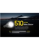 Linterna de mano ligera SRT6i efecto estroboscópico 2100 lúmenes y 510 metros alcance, incluye anillo táctico IP68