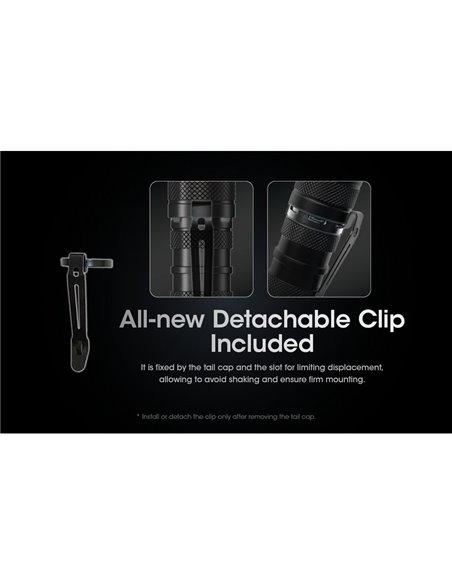 Lanterna portátil leve SRT6i com efeito estroboscópico, 2100 lúmens, alcance de 510 metros, inclui anel tático, IP68