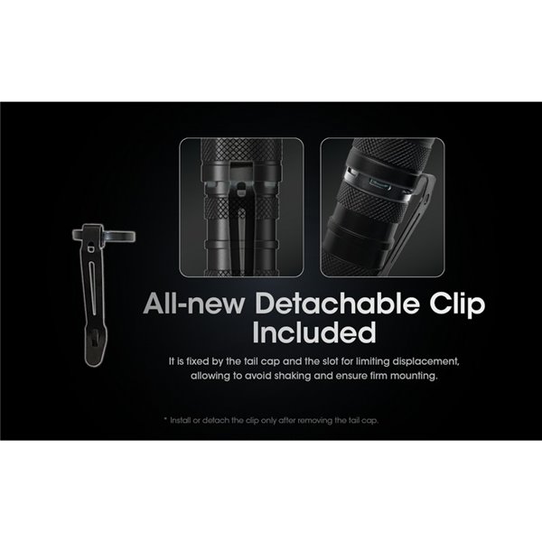 Lampe torche légère SRT6i avec effet stroboscopique, 2 100 lumens, portée de 510 mètres, anneau tactique inclus, IP68