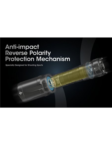 Lanterna portátil leve SRT6i com efeito estroboscópico, 2100 lúmens, alcance de 510 metros, inclui anel tático, IP68