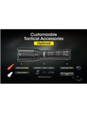 Linterna de mano ligera SRT6i efecto estroboscópico 2100 lúmenes y 510 metros alcance, incluye anillo táctico IP68