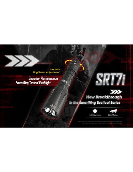 Linterna SRT7i de mano 3000 lúmenes y 580 metros alcance,  USB-C Batería Li-ion NL2150HPi de 5.000 mAh IP68