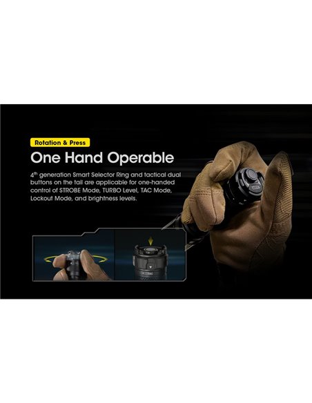 Lampe torche portable SRT7i 3000 lumens, portée de 580 mètres, USB-C, NL2150HPi, batterie Li-ion 5000 mAh, IP68