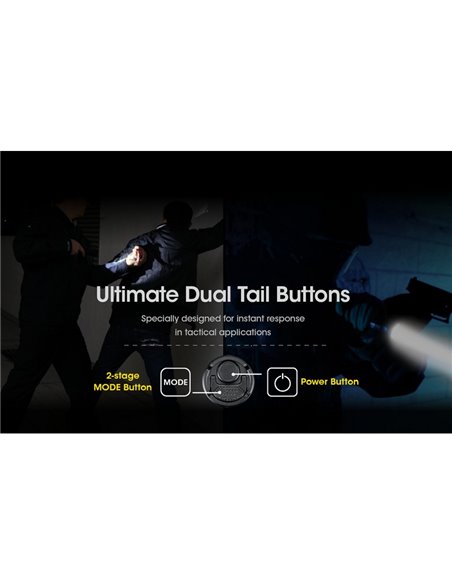 Lampe torche portable SRT7i 3000 lumens, portée de 580 mètres, USB-C, NL2150HPi, batterie Li-ion 5000 mAh, IP68