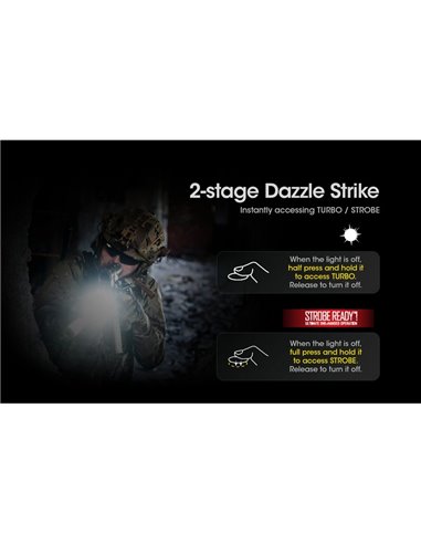 Linterna SRT7i de mano 3000 lúmenes y 580 metros alcance,  USB-C Batería Li-ion NL2150HPi de 5.000 mAh IP68