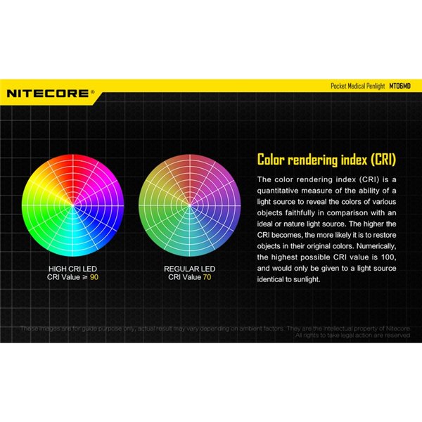 Linterna ligera y compacta MT06MD para uso clínico y primeros auxilios, anti deslumbramiento 180Lm Alto CRI