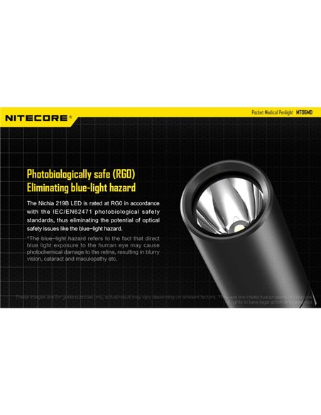 MT06MD Lanterna leve e compacta para uso clínico e de primeiros socorros, antirreflexo 180Lm Alto CRI