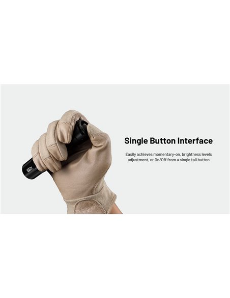 Lanterna LED compacta portátil MT2C PRO de 1800 lm com alcance de 520 m, bateria recarregável NL18650 de 3.600 mAh, IP68