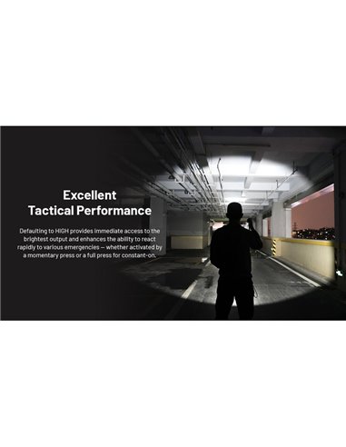 Lampe torche LED compacte MT2C PRO 1800 lm, portée de 520 m, batterie rechargeable NL18650 3 600 mAh, IP68