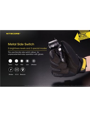 Lampe de poche multifonction MT21C, tête réglable à 90º, 1000 lumens et portée de 184 mètres IPX8 submersible