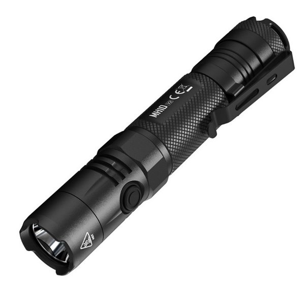 Lanterna portátil compacta LED MH10 V2, 1200 lúmens, alcance de 220 m, estroboscópio, USB-C, recarregável, IP68