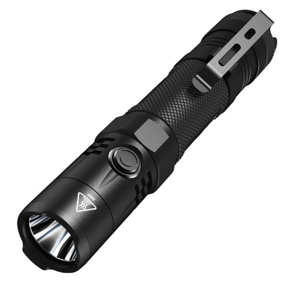 Lanterna portátil compacta LED MH10 V2, 1200 lúmens, alcance de 220 m, estroboscópio, USB-C, recarregável, IP68