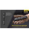 Linterna compacta de mano LED MH10 V2 1200 lúmenes y 220m alcance, estroboscópica USB-C recargable IP68