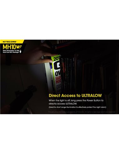 Linterna compacta de mano LED MH10 V2 1200 lúmenes y 220m alcance, estroboscópica USB-C recargable IP68