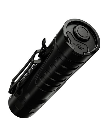 Lampe torche portable MH15, 2 000 lm, portée de 250 m, batterie externe intégrée de 5 000 mAh, puissance de sortie de 18 W.