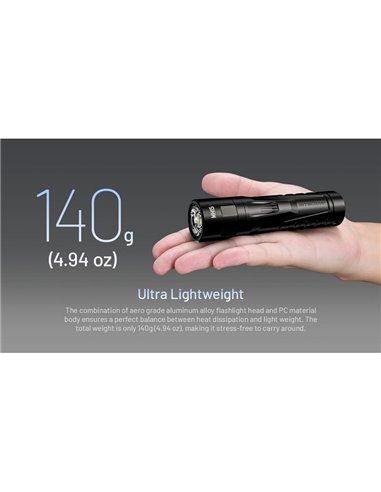 Lampe torche portable MH15, 2 000 lm, portée de 250 m, batterie externe intégrée de 5 000 mAh, puissance de sortie de 18 W.