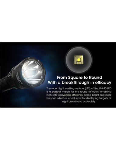 Linterna LED de mano MH25PRO 3300 lúmenes y alcance 705m, batería recargable USB-C NL2153HP 5,300mAh IP68
