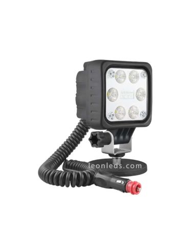 Faro LED magnético para 12V y 24V con conexión de mechero interruptor asa barato de calidad | LeonLeds Iluminación