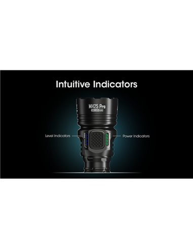 Lanterna LED portátil MH25PRO de 3300 lúmens com alcance de 705 m, bateria recarregável USB-C NL2153HP de 5300 mAh, IP68