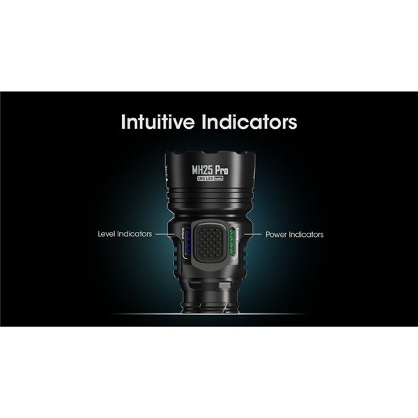 Lampe torche LED MH25PRO 3 300 lumens, portée de 705 m, batterie rechargeable USB-C NL2153HP 5 300 mAh, IP68