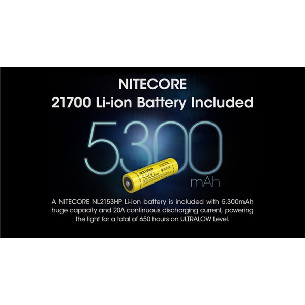 Lanterna LED portátil MH25PRO de 3300 lúmens com alcance de 705 m, bateria recarregável USB-C NL2153HP de 5300 mAh, IP68