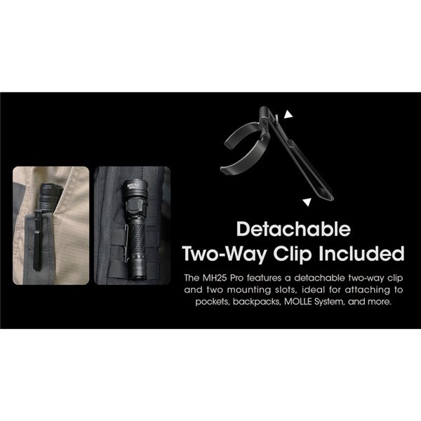 Linterna LED de mano MH25PRO 3300 lúmenes y alcance 705m, batería recargable USB-C NL2153HP 5,300mAh IP68