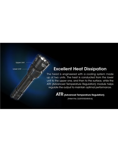 Lampe torche LED MH25PRO 3 300 lumens, portée de 705 m, batterie rechargeable USB-C NL2153HP 5 300 mAh, IP68