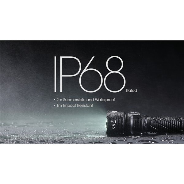 Lanterna LED portátil MH25PRO de 3300 lúmens com alcance de 705 m, bateria recarregável USB-C NL2153HP de 5300 mAh, IP68