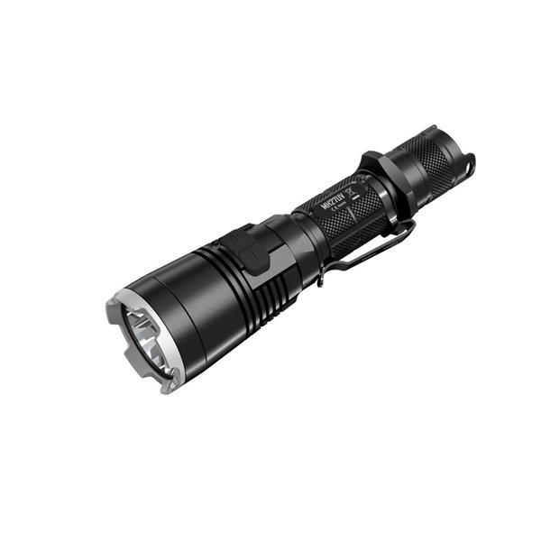 Linterna táctica de mano MH27UV modo luz ultravioleta, 1000Lm y alcance 462 metros IPX8 sumergible 2 metros