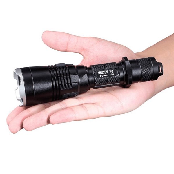 Lampe torche tactique portative MH27UV, mode lumière ultraviolette, 1 000 lm, portée de 462 m, IPX8, submersible, 2 m