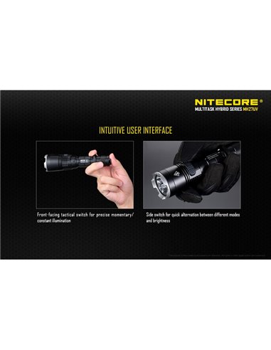 Lampe torche tactique portative MH27UV, mode lumière ultraviolette, 1 000 lm, portée de 462 m, IPX8, submersible, 2 m