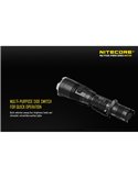 Linterna táctica de mano MH27UV modo luz ultravioleta, 1000Lm y alcance 462 metros IPX8 sumergible 2 metros