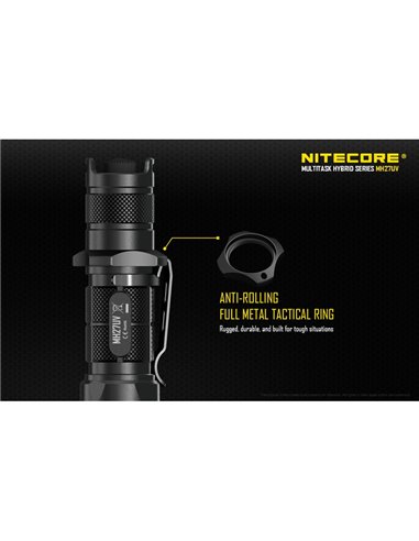 Lampe torche tactique portative MH27UV, mode lumière ultraviolette, 1 000 lm, portée de 462 m, IPX8, submersible, 2 m