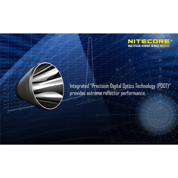 Lanterna tática portátil MH27UV, modo de luz ultravioleta, 1000 lm, alcance de 462 metros, submersível IPX8, 2 metros