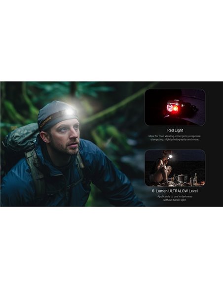 Lampe frontale légère HA11 pour la randonnée/le trekking, 240 lumens, portée de 90 mètres, IP66