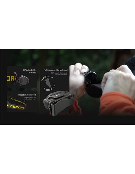Linterna frontal ligera HA11 para Senderismo/Trekking, 240 lúmenes y alcance 90 metros IP66