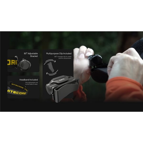 Linterna frontal ligera HA11 para Senderismo/Trekking, 240 lúmenes y alcance 90 metros IP66