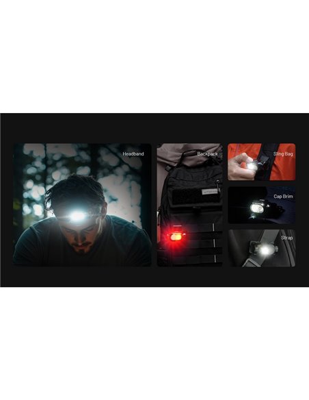 Lampe frontale légère HA11 pour la randonnée/le trekking, 240 lumens, portée de 90 mètres, IP66