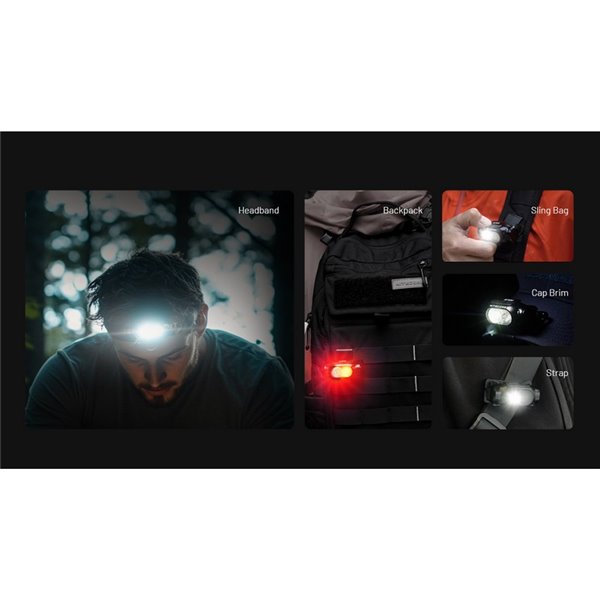 Lampe frontale légère HA11 pour la randonnée/le trekking, 240 lumens, portée de 90 mètres, IP66