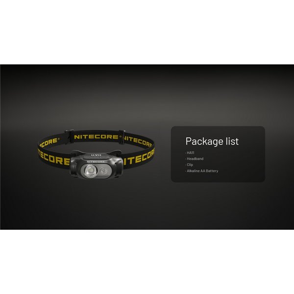 Linterna frontal ligera HA11 para Senderismo/Trekking, 240 lúmenes y alcance 90 metros IP66