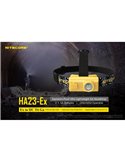 Linterna frontal HA23-Ex uso industrial 100 lúmenes y 37 metros de alcance, cabezal orientable IP67