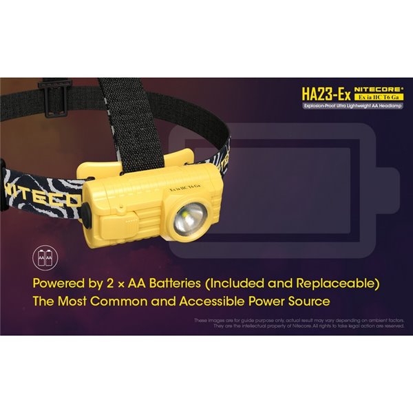 Farol de nível industrial HA23-Ex, 100 lúmens, alcance de 37 metros, cabeça ajustável IP67