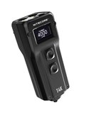 Linterna táctica de mano T4K, muy potente 4000 lúmenes y alcance 209m, pantalla OLED, recargable USB-C