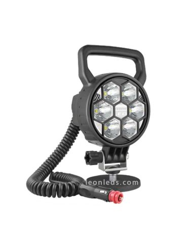 Faro Redondo Led con iman, interruptor y conector de mecheto totalmente homologado de Wesem | LeonLeds Iluminación