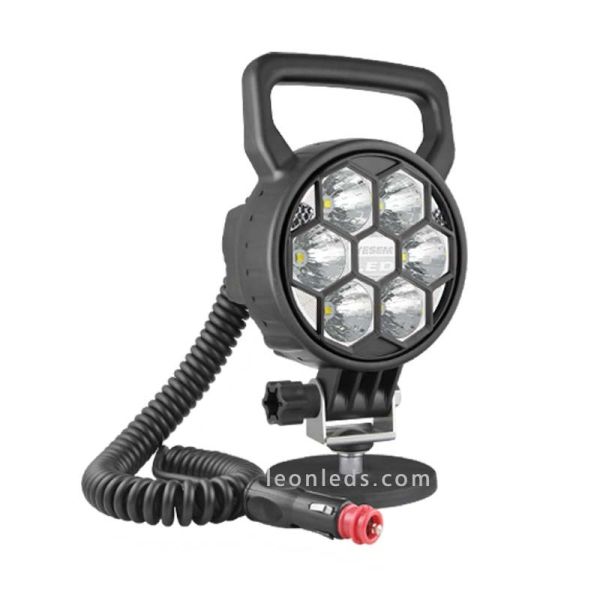 Faro Redondo Led con iman, interruptor y conector de mecheto totalmente homologado de Wesem | LeonLeds Iluminación