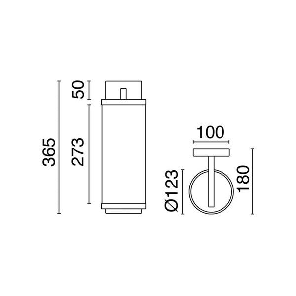 Applique murale moderne LANTERN L, avec finition opale et design élégant, E27 différentes couleurs